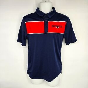 New England Patriots Shirt Mens Small Short Sleeve Polo 1/4 Button